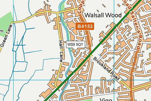 WS9 9QY map - OS VectorMap District (Ordnance Survey) WS9 9QY map - OS VectorMap District (Ordnance Survey)