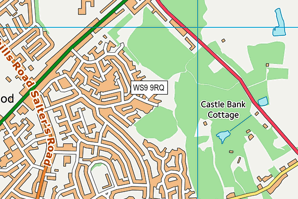 WS9 9RQ map - OS VectorMap District (Ordnance Survey) WS9 9RQ map - OS VectorMap District (Ordnance Survey)