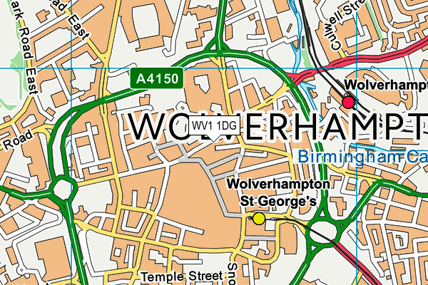 WV1 1DG map - OS VectorMap District (Ordnance Survey) WV1 1DG map - OS VectorMap District (Ordnance Survey)