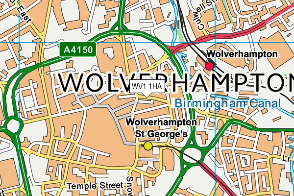 WV1 1HA map - OS VectorMap District (Ordnance Survey) WV1 1HA map - OS VectorMap District (Ordnance Survey)