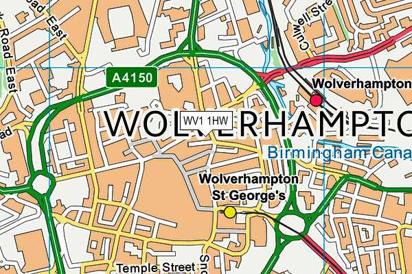 WV1 1HW map - OS VectorMap District (Ordnance Survey) WV1 1HW map - OS VectorMap District (Ordnance Survey)