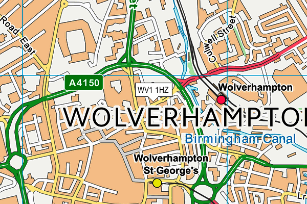 WV1 1HZ map - OS VectorMap District (Ordnance Survey) WV1 1HZ map - OS VectorMap District (Ordnance Survey)