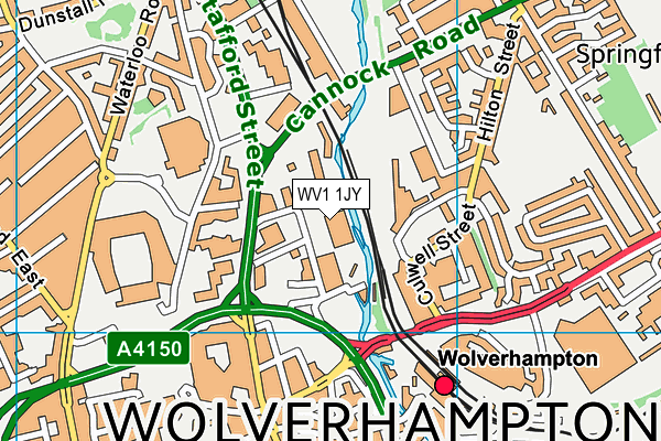 WV1 1JY map - OS VectorMap District (Ordnance Survey) WV1 1JY map - OS VectorMap District (Ordnance Survey)