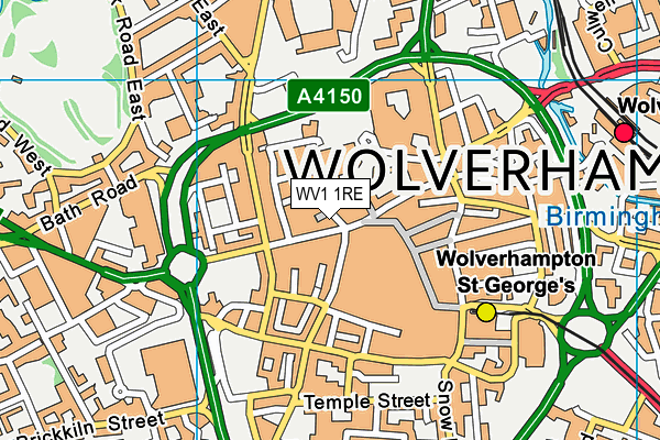 WV1 1RE map - OS VectorMap District (Ordnance Survey) WV1 1RE map - OS VectorMap District (Ordnance Survey)