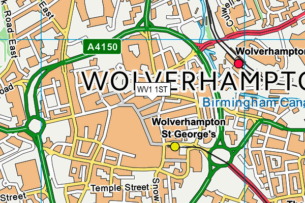 WV1 1ST map - OS VectorMap District (Ordnance Survey) WV1 1ST map - OS VectorMap District (Ordnance Survey)