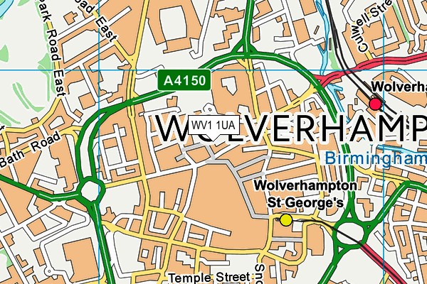 WV1 1UA map - OS VectorMap District (Ordnance Survey) WV1 1UA map - OS VectorMap District (Ordnance Survey)
