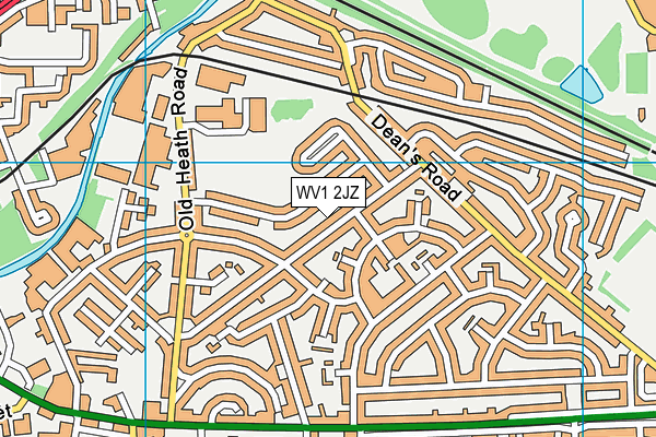 WV1 2JZ map - OS VectorMap District (Ordnance Survey) WV1 2JZ map - OS VectorMap District (Ordnance Survey)