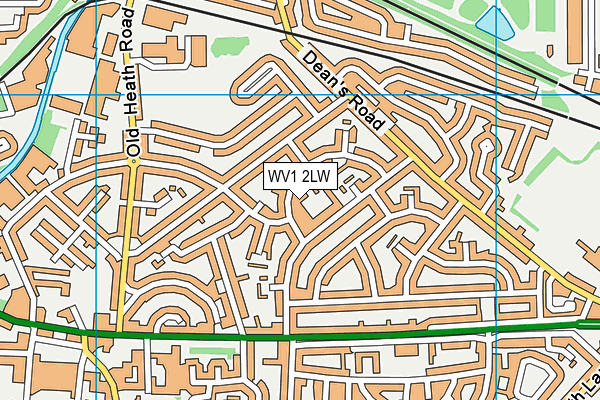 WV1 2LW map - OS VectorMap District (Ordnance Survey) WV1 2LW map - OS VectorMap District (Ordnance Survey)