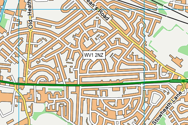 WV1 2NZ map - OS VectorMap District (Ordnance Survey) WV1 2NZ map - OS VectorMap District (Ordnance Survey)
