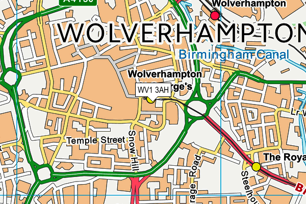 WV1 3AH map - OS VectorMap District (Ordnance Survey) WV1 3AH map - OS VectorMap District (Ordnance Survey)