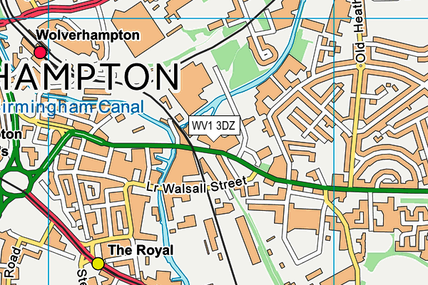 WV1 3DZ map - OS VectorMap District (Ordnance Survey) WV1 3DZ map - OS VectorMap District (Ordnance Survey)
