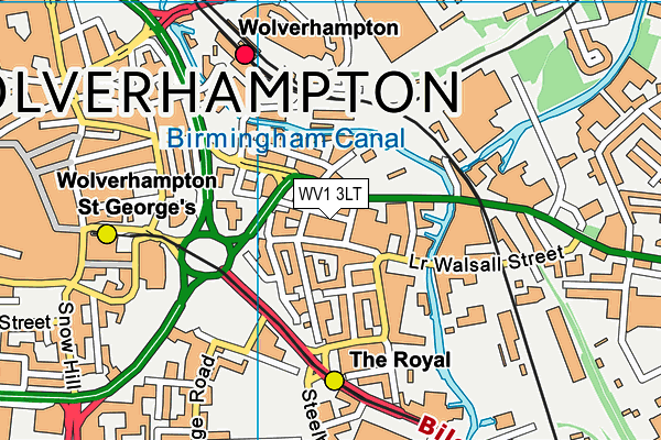 WV1 3LT map - OS VectorMap District (Ordnance Survey) WV1 3LT map - OS VectorMap District (Ordnance Survey)