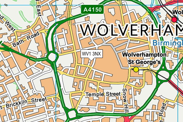 WV1 3NX map - OS VectorMap District (Ordnance Survey) WV1 3NX map - OS VectorMap District (Ordnance Survey)