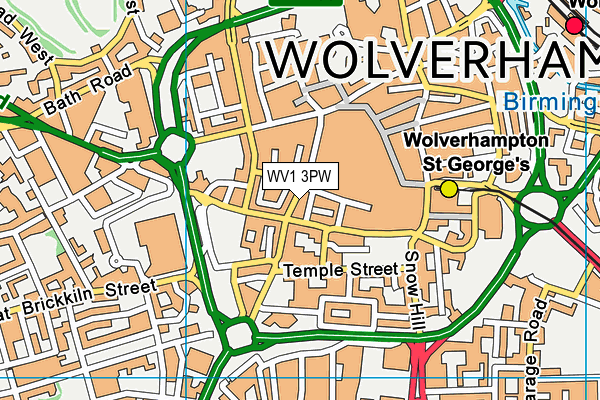 WV1 3PW map - OS VectorMap District (Ordnance Survey) WV1 3PW map - OS VectorMap District (Ordnance Survey)