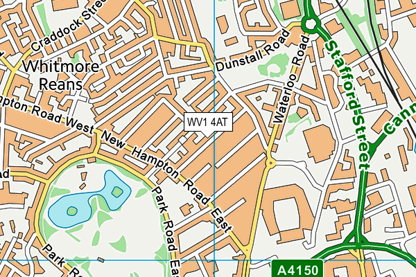 WV1 4AT map - OS VectorMap District (Ordnance Survey) WV1 4AT map - OS VectorMap District (Ordnance Survey)
