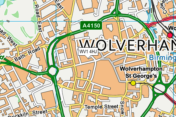 WV1 4HJ map - OS VectorMap District (Ordnance Survey) WV1 4HJ map - OS VectorMap District (Ordnance Survey)