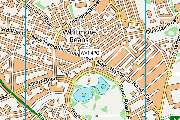 WV1 4PQ map - OS VectorMap District (Ordnance Survey) WV1 4PQ map - OS VectorMap District (Ordnance Survey)