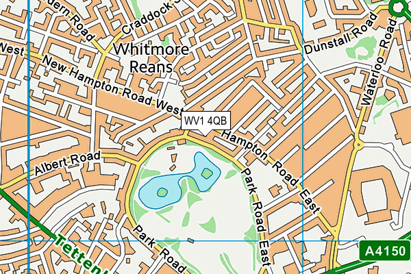 WV1 4QB map - OS VectorMap District (Ordnance Survey) WV1 4QB map - OS VectorMap District (Ordnance Survey)