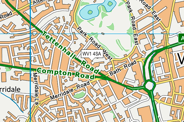 WV1 4SA map - OS VectorMap District (Ordnance Survey) WV1 4SA map - OS VectorMap District (Ordnance Survey)
