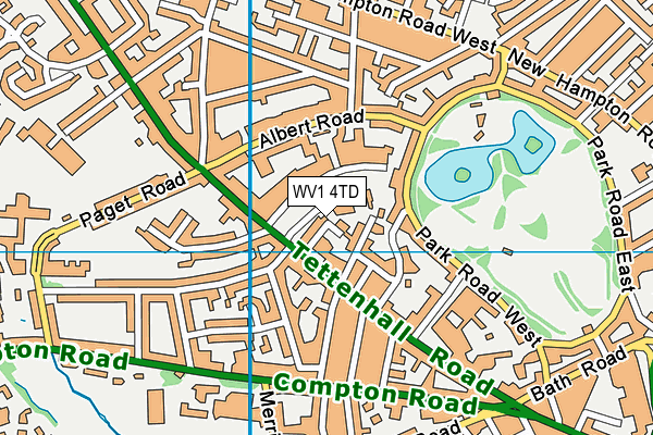 WV1 4TD map - OS VectorMap District (Ordnance Survey) WV1 4TD map - OS VectorMap District (Ordnance Survey)