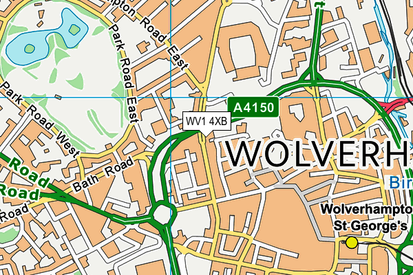 WV1 4XB map - OS VectorMap District (Ordnance Survey) WV1 4XB map - OS VectorMap District (Ordnance Survey)