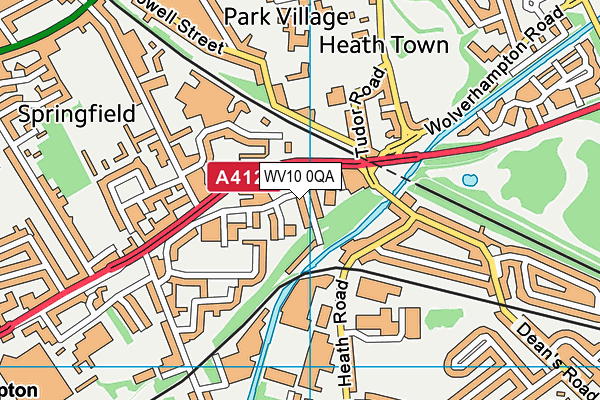 WV10 0QA map - OS VectorMap District (Ordnance Survey) WV10 0QA map - OS VectorMap District (Ordnance Survey)