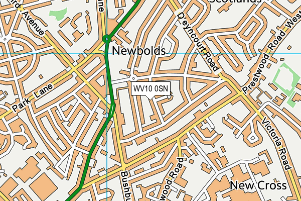WV10 0SN map - OS VectorMap District (Ordnance Survey) WV10 0SN map - OS VectorMap District (Ordnance Survey)