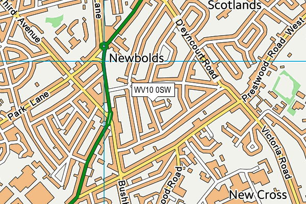 WV10 0SW map - OS VectorMap District (Ordnance Survey) WV10 0SW map - OS VectorMap District (Ordnance Survey)