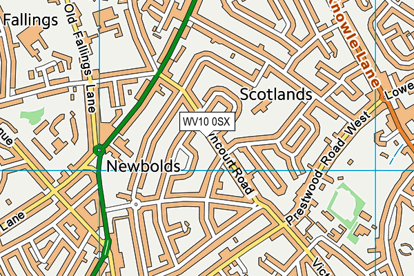 WV10 0SX map - OS VectorMap District (Ordnance Survey) WV10 0SX map - OS VectorMap District (Ordnance Survey)