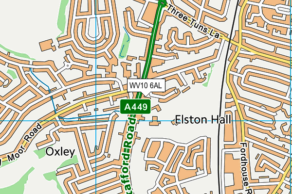 WV10 6AL map - OS VectorMap District (Ordnance Survey)