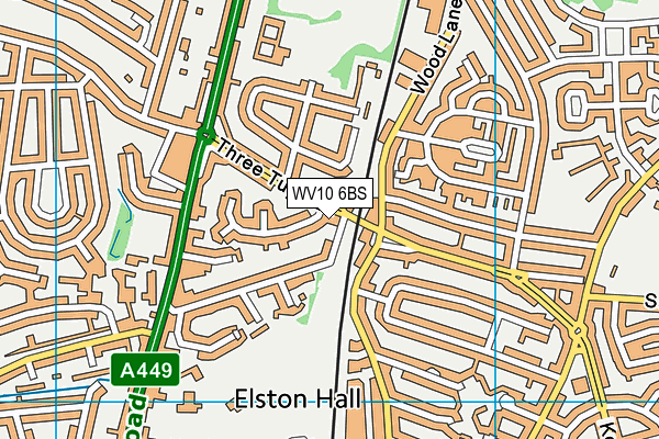 WV10 6BS map - OS VectorMap District (Ordnance Survey)
