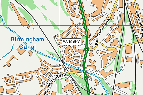 WV10 6HY map - OS VectorMap District (Ordnance Survey)