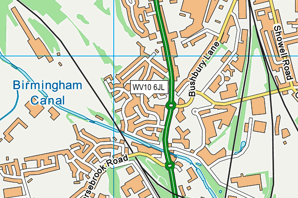 WV10 6JL map - OS VectorMap District (Ordnance Survey)