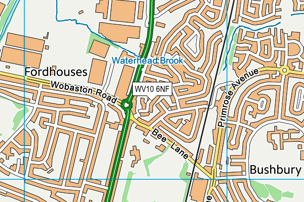 WV10 6NF map - OS VectorMap District (Ordnance Survey) WV10 6NF map - OS VectorMap District (Ordnance Survey)