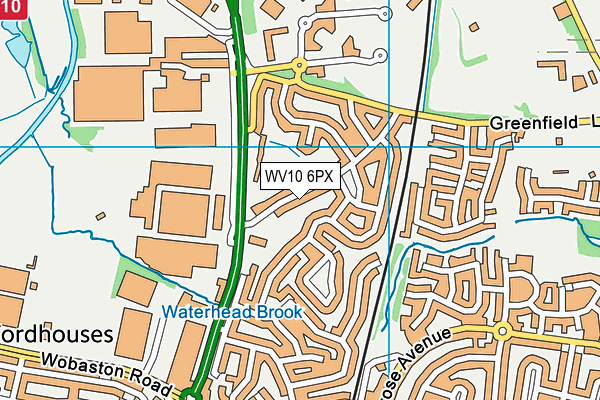WV10 6PX map - OS VectorMap District (Ordnance Survey) WV10 6PX map - OS VectorMap District (Ordnance Survey)