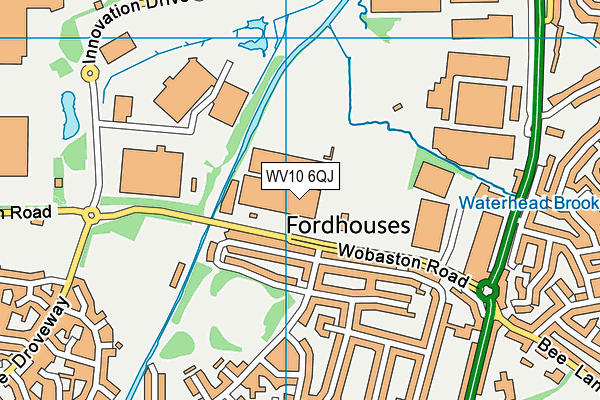 WV10 6QJ map - OS VectorMap District (Ordnance Survey)