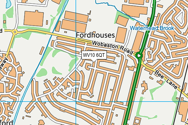WV10 6QT map - OS VectorMap District (Ordnance Survey) WV10 6QT map - OS VectorMap District (Ordnance Survey)