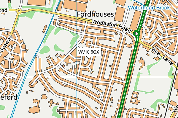 WV10 6QX map - OS VectorMap District (Ordnance Survey) WV10 6QX map - OS VectorMap District (Ordnance Survey)