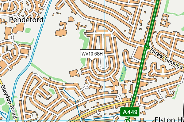 WV10 6SH map - OS VectorMap District (Ordnance Survey) WV10 6SH map - OS VectorMap District (Ordnance Survey)