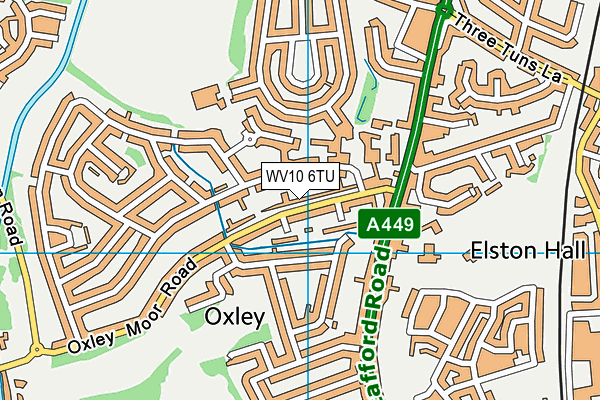 WV10 6TU map - OS VectorMap District (Ordnance Survey)