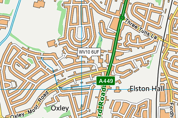 WV10 6UF map - OS VectorMap District (Ordnance Survey)