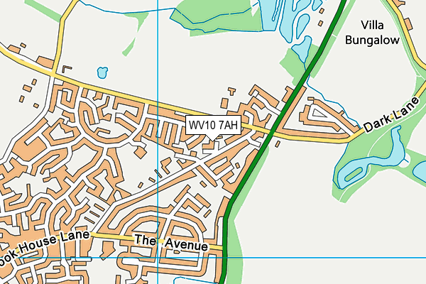 WV10 7AH map - OS VectorMap District (Ordnance Survey)