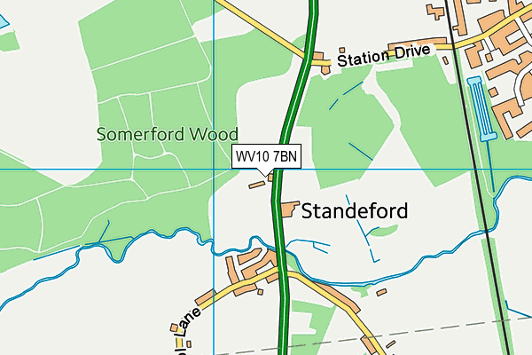 WV10 7BN map - OS VectorMap District (Ordnance Survey) WV10 7BN map - OS VectorMap District (Ordnance Survey)