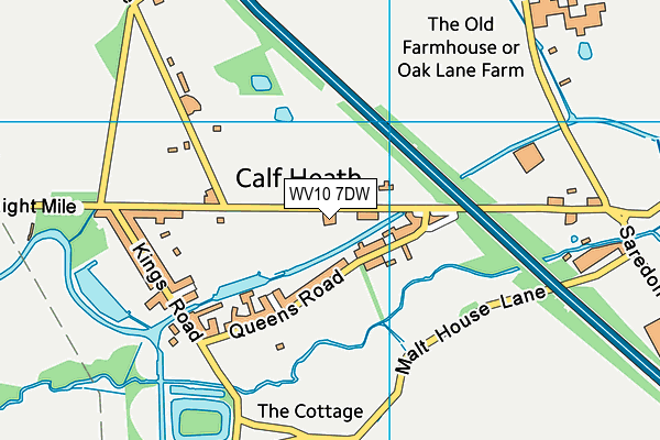 WV10 7DW map - OS VectorMap District (Ordnance Survey)