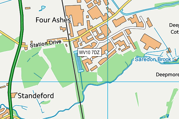WV10 7DZ map - OS VectorMap District (Ordnance Survey) WV10 7DZ map - OS VectorMap District (Ordnance Survey)