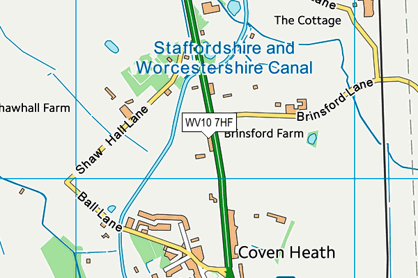 WV10 7HF map - OS VectorMap District (Ordnance Survey) WV10 7HF map - OS VectorMap District (Ordnance Survey)