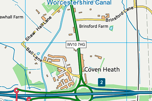 WV10 7HG map - OS VectorMap District (Ordnance Survey) WV10 7HG map - OS VectorMap District (Ordnance Survey)