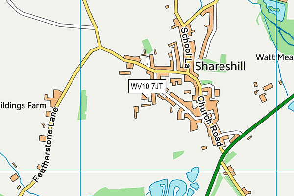 WV10 7JT map - OS VectorMap District (Ordnance Survey)