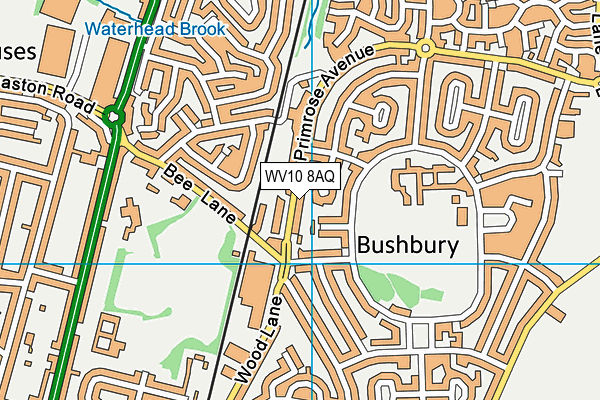 WV10 8AQ map - OS VectorMap District (Ordnance Survey)