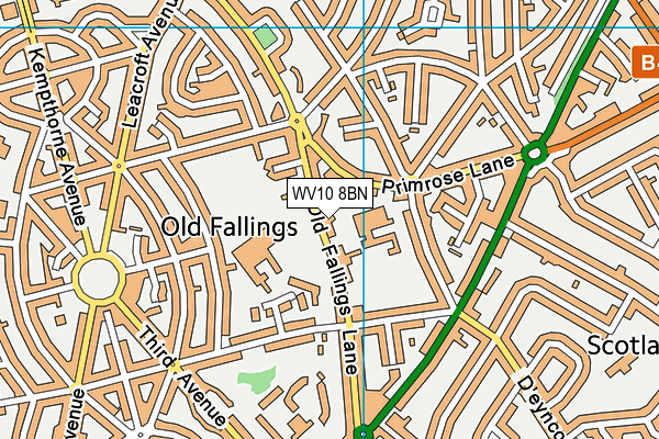 WV10 8BN map - OS VectorMap District (Ordnance Survey)